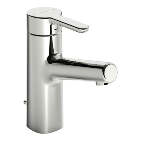 Hansa Waschtisch-Einhebelmischer HANSADESIGNO Style He o, m Gar, Ausl. 119mm, chr