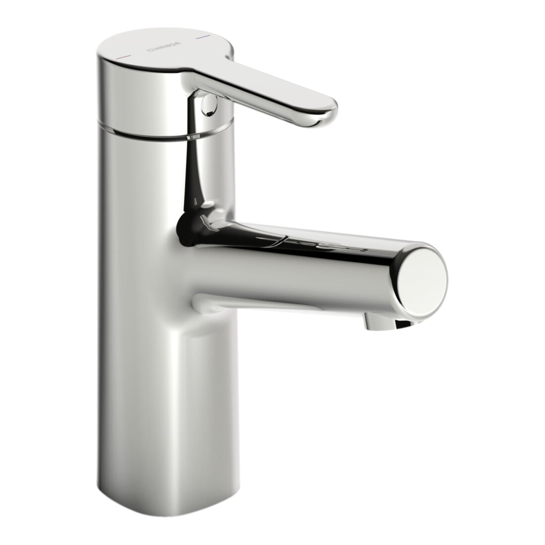 Hansa Waschtisch-Einhebelmischer HANSADESIGNO Style He ob, o. Abl-Garnitur, Ausl. 119mm, chr