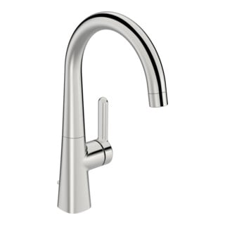 Hansa Waschtisch-Einhebelmischer HANSADESIGNO Style He stl, m Gar, Ausl. 167mm, chr