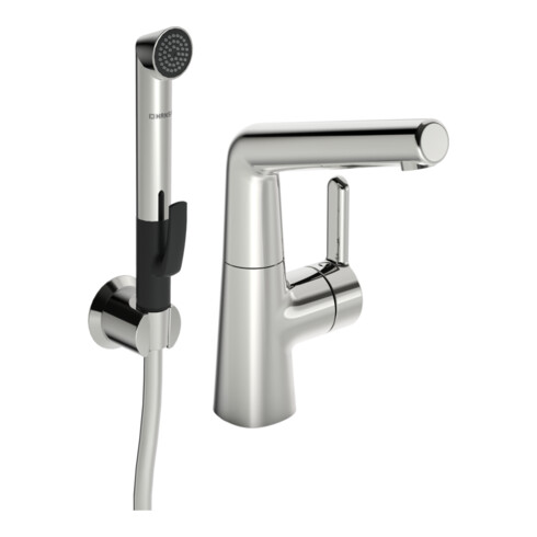 Hansa Waschtisch-Einhebelmischer HANSADESIGNO Style He stl, o Abl-Garnitur, Ausl. 151mm, chr