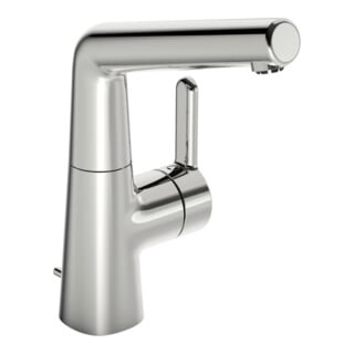 Hansa Waschtisch-Einhebelmischer HANSADESIGNO Style ND, He stl, m Gar, Ausl. 151mm, chr