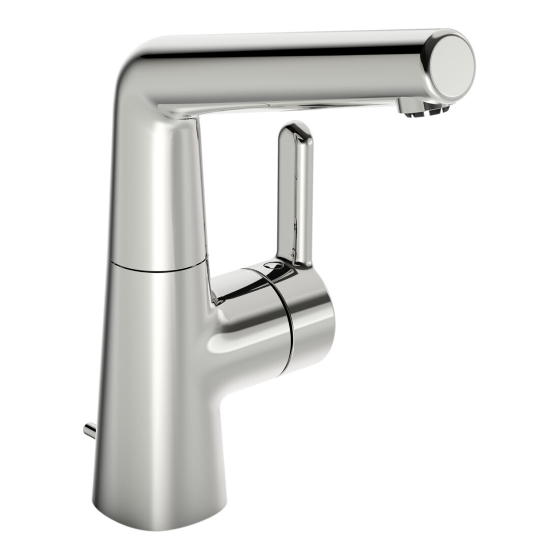 Hansa Waschtisch-Einhebelmischer HANSADESIGNO Style ND, He stl, m Gar, Ausl. 151mm, chr