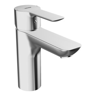 Hansa Waschtisch-Einhebelmischer HANSALIGNA He ob, m Abl-Garnitur, Ausl. 108mm, chr
