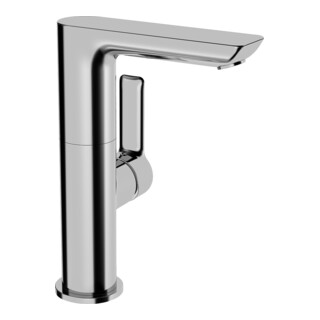 Hansa Waschtisch-Einhebelmischer HANSALIGNA He stl, o Abl-Garnitur, Ausl. 116mm, chr
