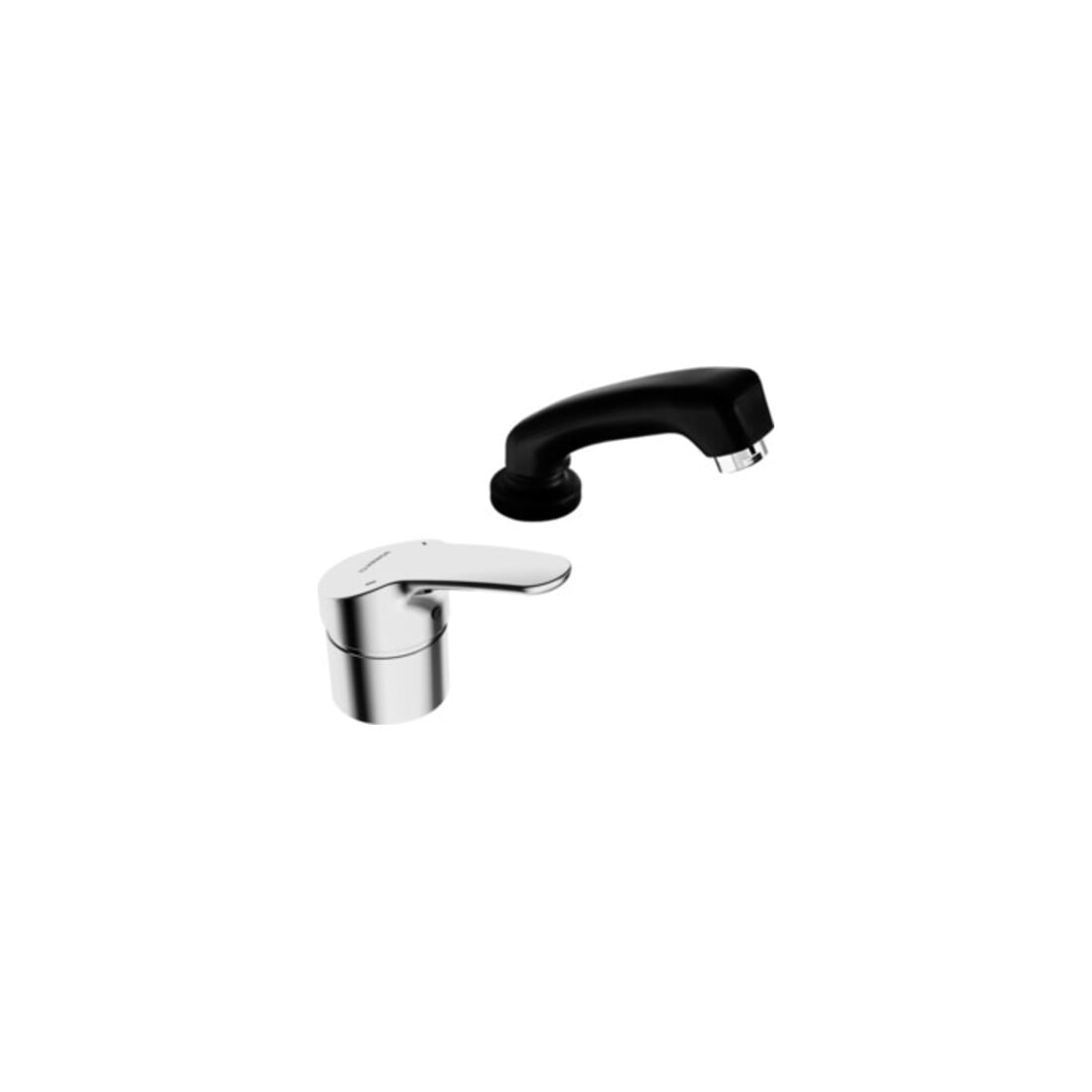 Hansa Waschtisch-Einhebelmischer HANSAMIX Handbrause sw, f Friseur-Waschtisch, chrom