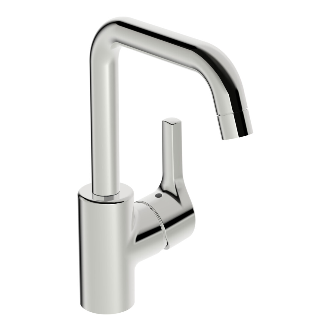 Hansa Waschtisch-Einhebelmischer HANSAPALENO He stl, o Abl-Garnitur, Ausl. 152mm, chr
