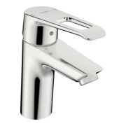 Hansa Waschtisch-Einhebelmischer HANSAPOLO c, Bügelh, Kettenh. o. Ket., Ausl. 110mm