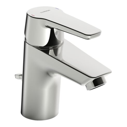 Hansa Waschtisch-Einhebelmischer HANSAPOLO m Ablaufgarnitur, Ausladung 103mm, chrom