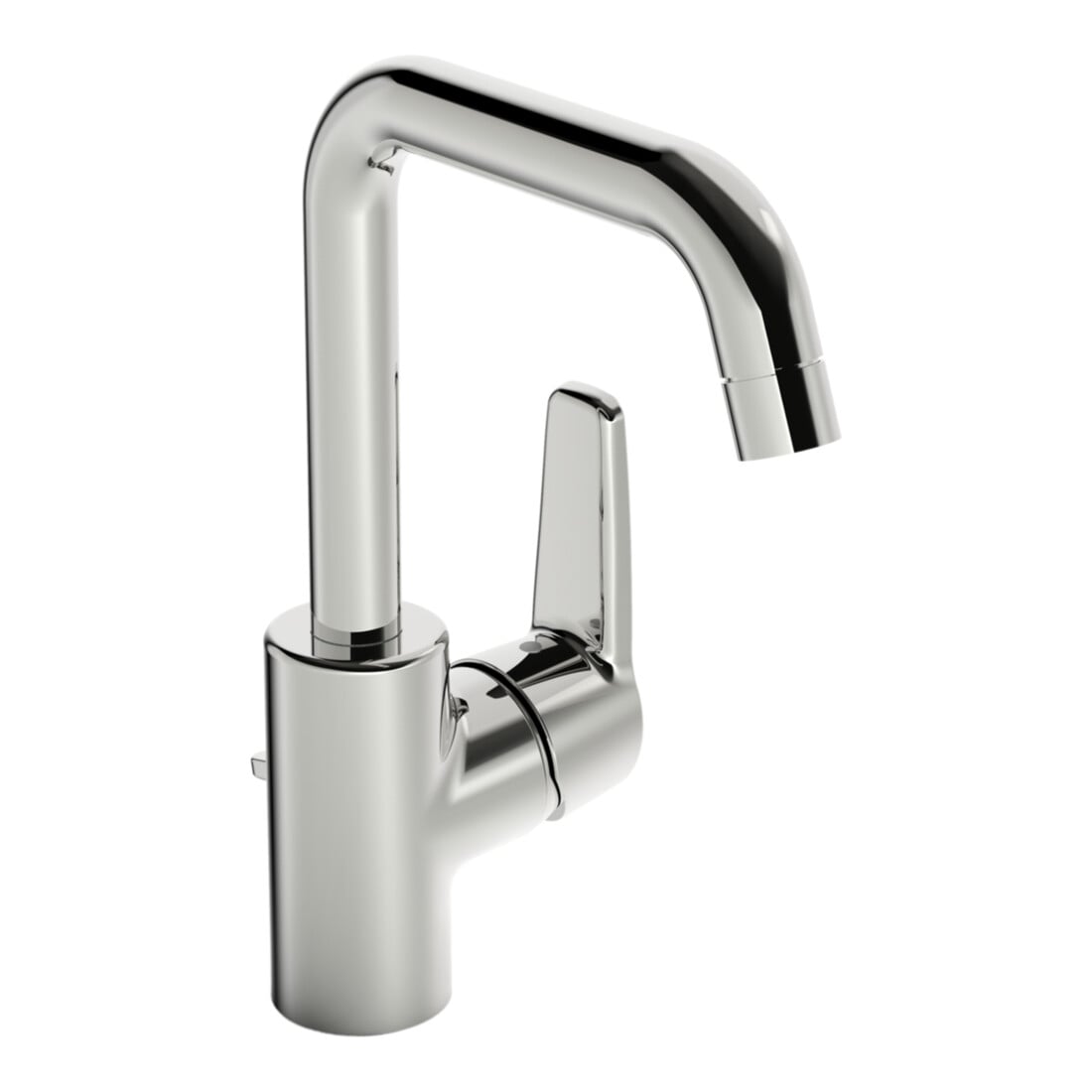Hansa Waschtisch-Einhebelmischer HANSAPOLO m Ablg, Heb. seitl., Ausl. 152mm, chr