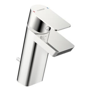 Hansa Waschtisch-Einhebelmischer HANSASTELA chr, mit Ablaufgarnitur, Ausladung 113mm