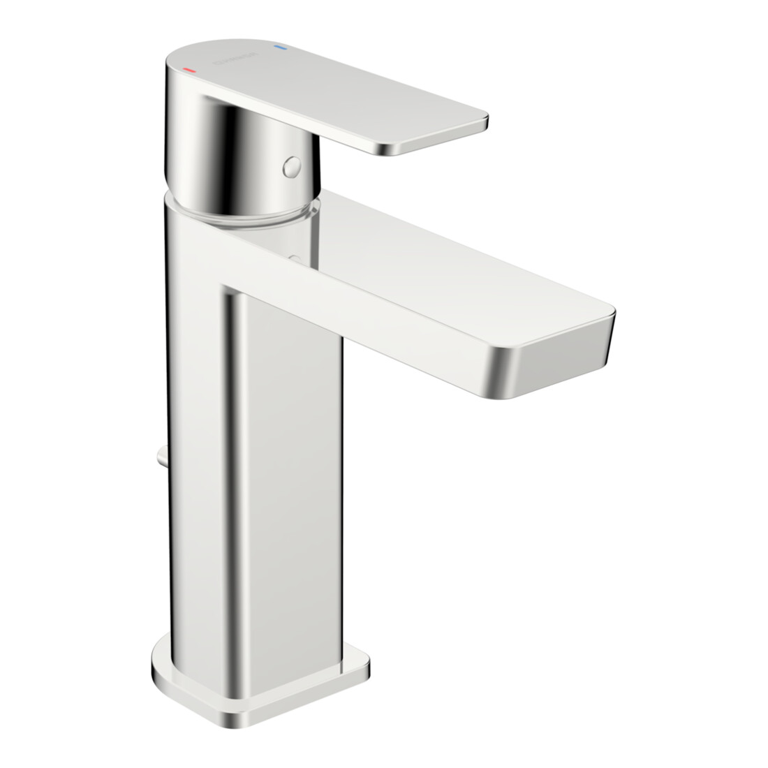 Hansa Waschtisch-Einhebelmischer HANSASTELA Eco m Ablaufgarnitur, Ausladung 106mm, chrom