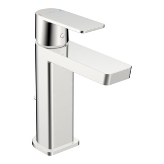 Hansa Waschtisch-Einhebelmischer HANSASTELA Eco m Push-Open-Ablaufg., Ausl. 106mm, chrom