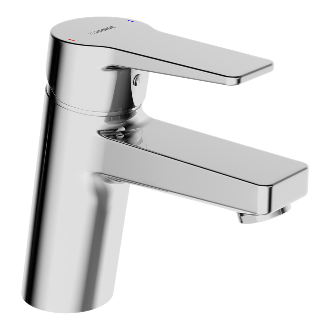 Hansa Waschtisch-Einhebelmischer HANSATWIST Eco 1,68 l/m, o ALG, Ausl. 121mm, chr