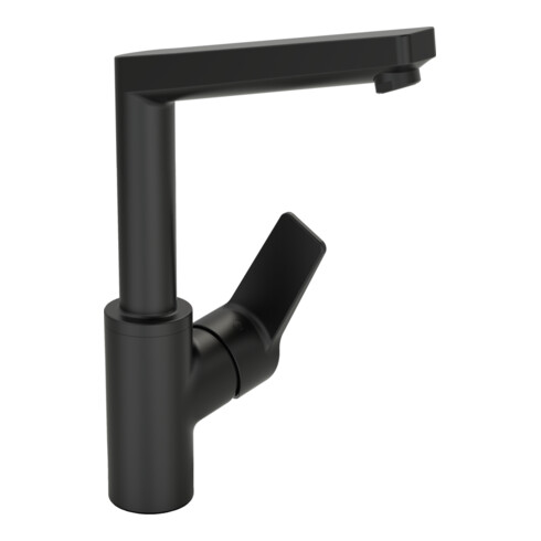 Hansa Waschtisch-Einhebelmischer HANSATWIST He. s, o ALG, Ausl. 130mm, matt-sw