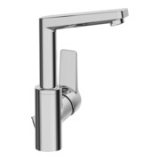 Hansa Waschtisch-Einhebelmischer HANSATWIST He stl, m Abl-Garnitur, Ausl. 130mm, chr