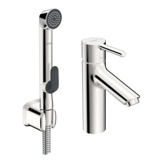 Hansa Waschtisch-Einhebelmischer HANSAVANTIS XL m Brause, o. Abl.garn, Ausl. 114mm, ch