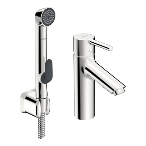 Hansa Waschtisch-Einhebelmischer HANSAVANTIS XL m Brause, o. Abl.garn, Ausl. 114mm, ch