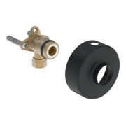 Hansa Winkelkupplung m. Absperrventil 2900 G3/4(1/2)-D12 Matt-Schwarz