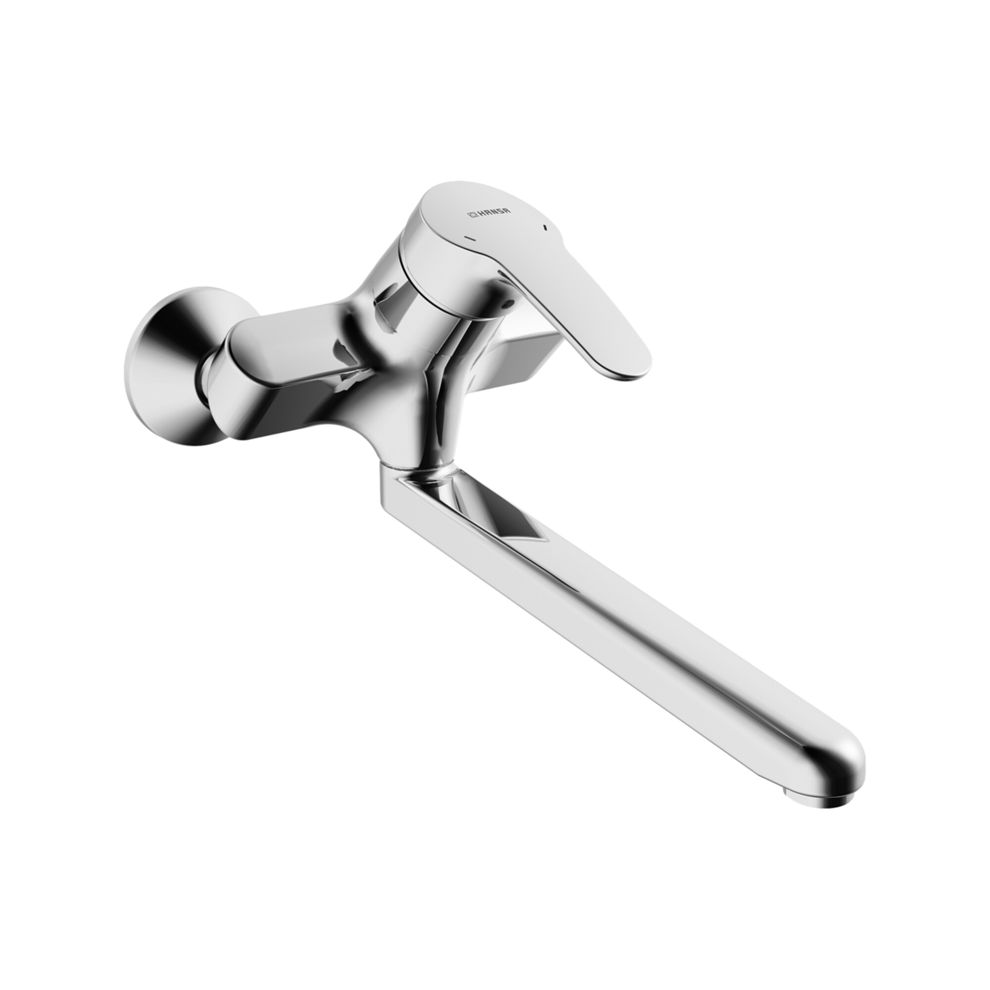 Hansa WT-Wand-EHM HANSAMIX S-Ans., absp, schw, Ausl. 311mm, chr