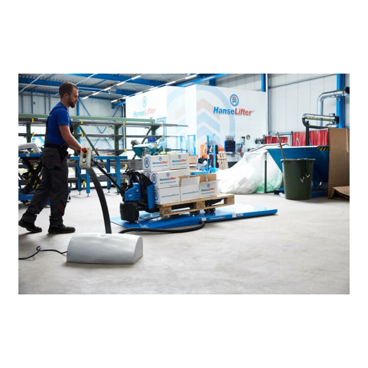 HanseLifter Hubtisch mit Auffahrrampe, Tragf.: 1.000 kg, 230 V, Typ: HTF-G-230