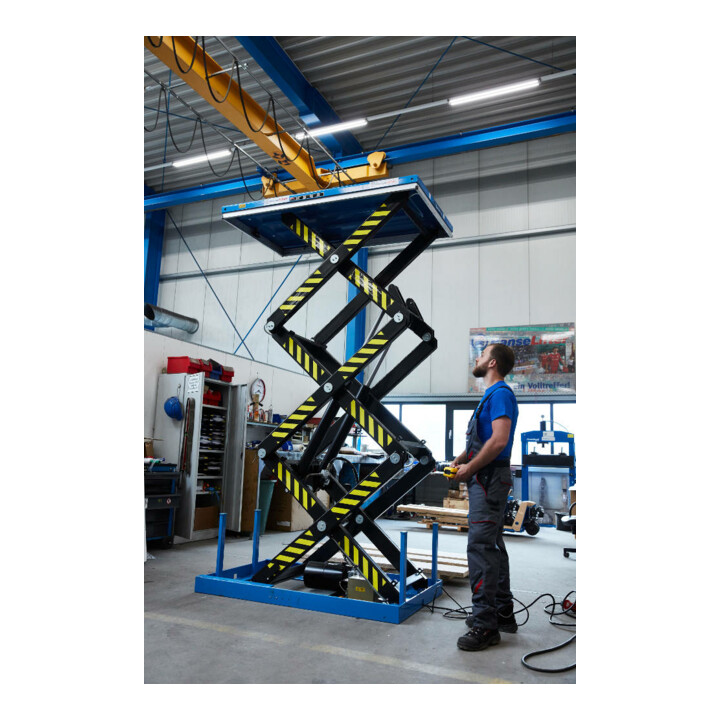 HanseLifter Hubtisch mit Dreifachschere, Tragf.: 2.000 kg, max. Hub: 3.000 mm, Typ: TRSHT2t