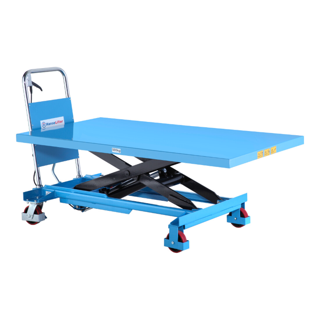 HanseLifter Hubtischwagen mit großer Plattform, Tragf.: 500 kg, Typ: SPB500