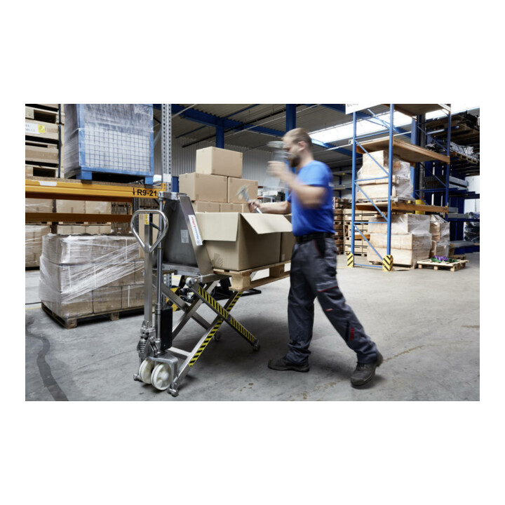 HanseLifter Scherenhubwagen aus V2A Edelstahl, 1.000 kg, Typ: JF-NR