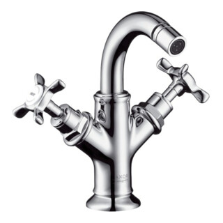 hansgrohe 2-G-Bidet-Armat Axor Montreux A 104mm, m Kreuz, ZugstAblGar, b ni.
