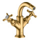 hansgrohe 2-G-Bidet-Armat Axor Montreux A 104mm, m Kreuz, ZugstAblGar, brush. br-1