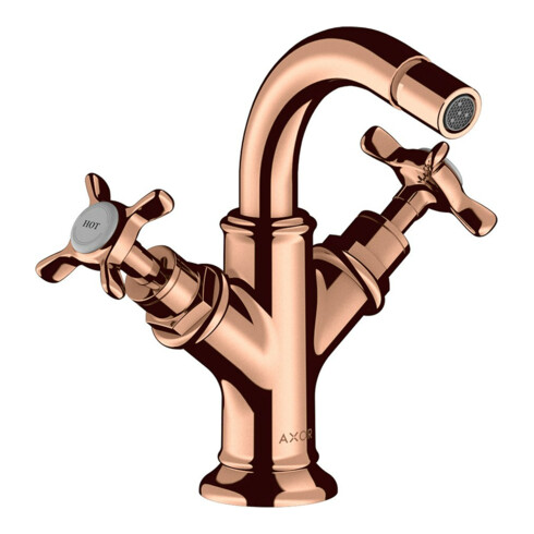 hansgrohe 2-G-Bidet-Armat Axor Montreux A 104mm, m Kreuz, ZugstAblGar, po r gol