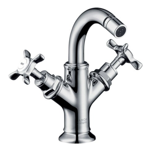hansgrohe 2-G-Bidet-Armat Axor Montreux A 104mm, m Kreuzgr., Zugst.Abl.Gar., chr