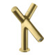 hansgrohe 2-G-Waschtischarmatur 80 Axor Starck A 105mm, m HG, Zugst.Abl.Gar., brush. br-1