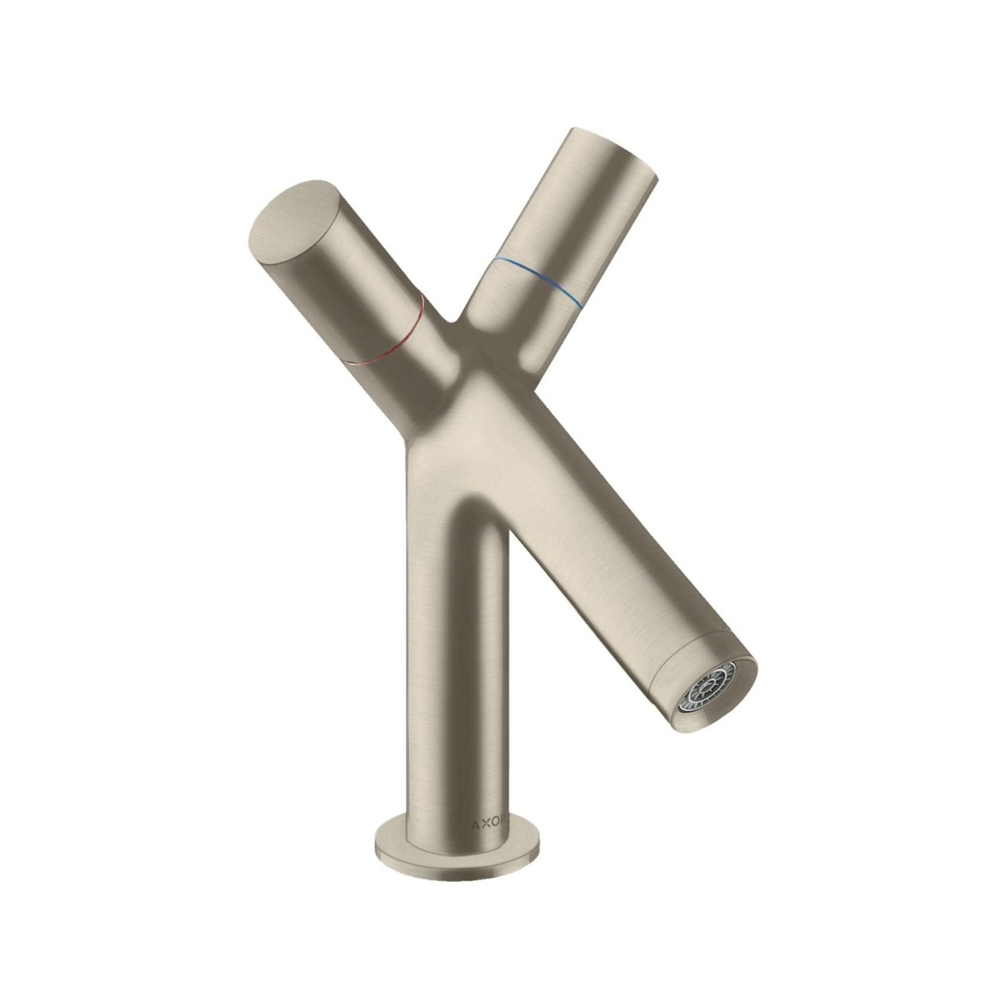 hansgrohe 2-G-Waschtischarmatur 80 Axor Starck A 105mm, m HG, ZugstAblGar, brush. ni.