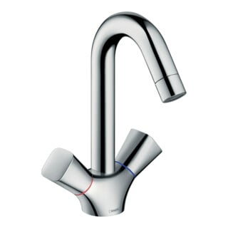 hansgrohe 2-G-Waschtischarmatur Logis 150 mit Zugstangen-Ablaufgarnitur, chrom