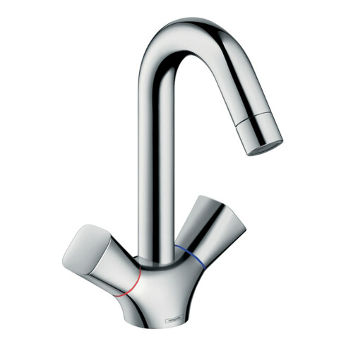 hansgrohe 2-G-Waschtischarmatur Logis 150 mit Zugstangen-Ablaufgarnitur, chrom