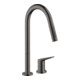 hansgrohe 2-Loch-Spültisch-Einhebelmischer 220 Axor Citterio M mit Ausziehbrause, brushed black chrome-1