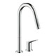 hansgrohe 2-Loch-Spültisch-Einhebelmischer 220 Axor Citterio M mit Ausziehbrause, chrom-1