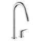 hansgrohe 2-Loch-Spültisch-Einhebelmischer 220 Axor Citterio M mit Ausziehbrause, EcoSmart, chrom-1