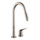 hansgrohe 2-Loch-Spültisch-Einhebelmischer 220 Axor Citterio M mit Ausziehbrause, Edelstahl-Optik-3