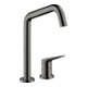 hansgrohe 2-Loch-Spültisch-Einhebelmischer 240 Axor Citterio M m Schwenkauslauf, polished black chrome-1
