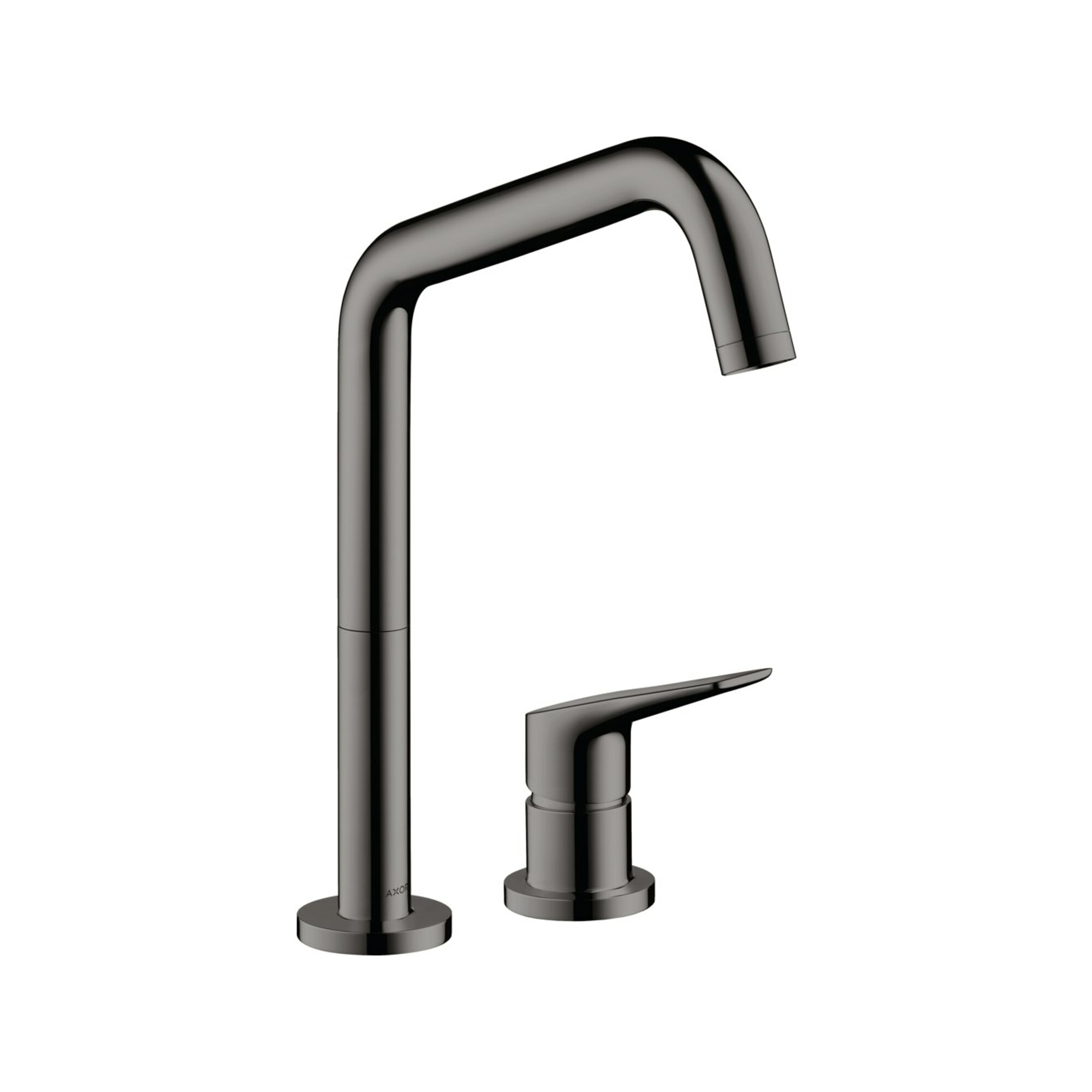 hansgrohe 2-Loch-Spültisch-Einhebelmischer 240 Axor Citterio M m Schwenkauslauf, polished black chrome