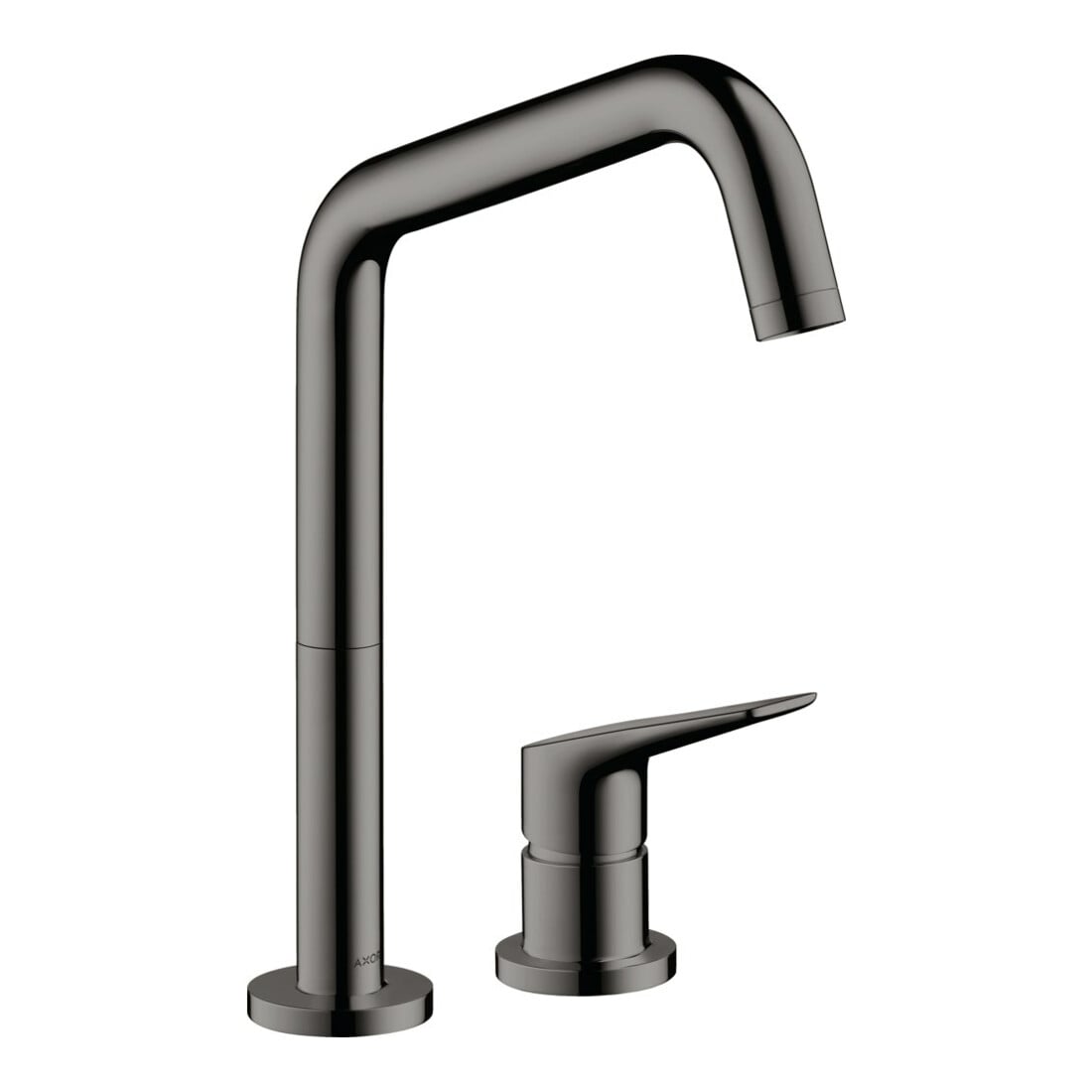 hansgrohe 2-Loch-Spültisch-Einhebelmischer 240 Axor Citterio M m Schwenkauslauf, polished black chrome