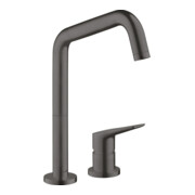 hansgrohe 2-Loch-Spültisch-Einhebelmischer 240 Axor Citterio M mit Schwenkauslauf, brushed black chrome
