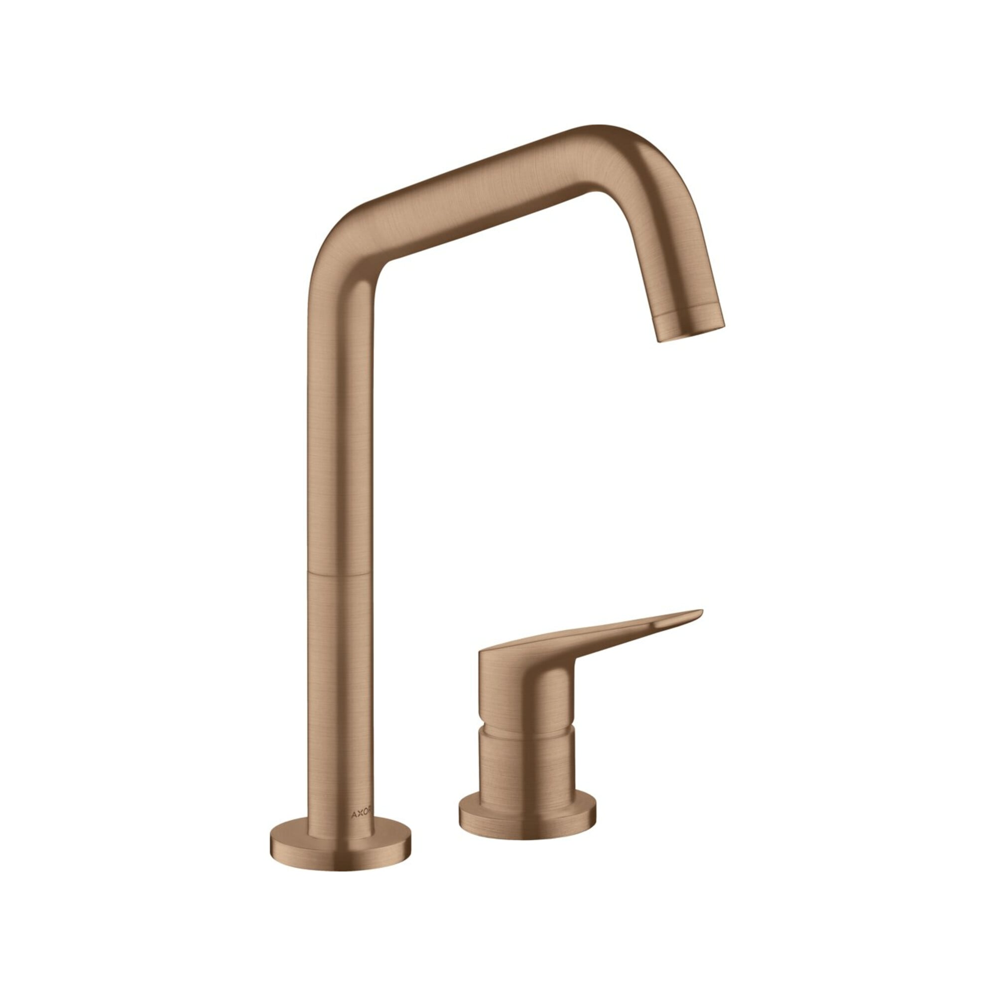 hansgrohe 2-Loch-Spültisch-Einhebelmischer 240 Axor Citterio M mit Schwenkauslauf, brushed red gold
