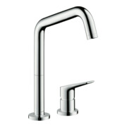hansgrohe 2-Loch-Spültisch-Einhebelmischer 240 Axor Citterio M mit Schwenkauslauf, EcoSmart, chrom