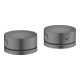 hansgrohe 2-Loch-Wannenrandarmatur Axor One Thermostat brushed black chrome