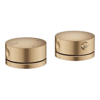 hansgrohe 2-Loch-Wannenrandarmatur Axor One Thermostat brushed bronze