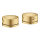 hansgrohe 2-Loch-Wannenrandarmatur Axor One Thermostat brushed gold optic