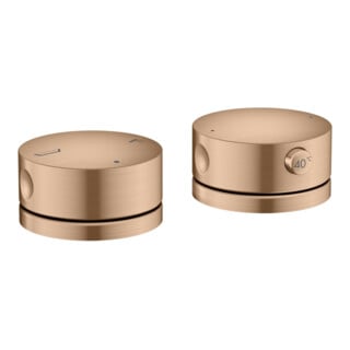 hansgrohe 2-Loch-Wannenrandarmatur Axor One Thermostat brushed red gold