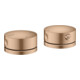 hansgrohe 2-Loch-Wannenrandarmatur Axor One Thermostat brushed red gold